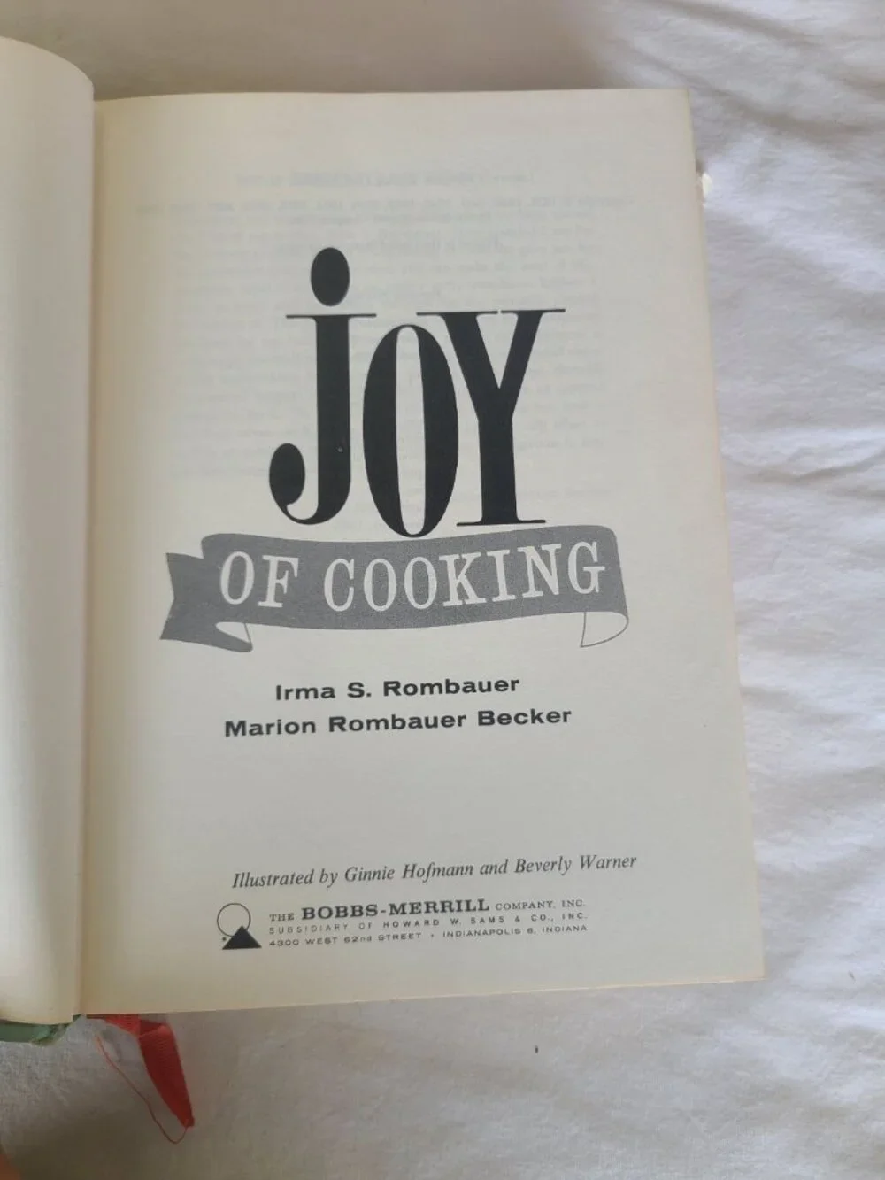 The Joy of Cooking 1971 Hardcover Cookbook Irma Rombauer Marion Becker Classic